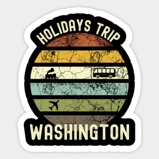 Holidays Trip To Washington, Family Trip To Washington, Road Trip to Washington, Family Reunion in Washington, Holidays in Washington, Sticker